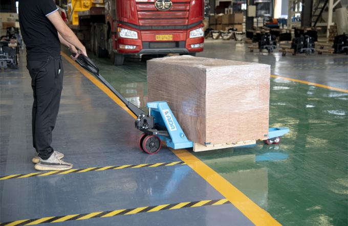 Przekazywanie ręczne pallety ciężarówki Jack 2000kg 550mm widok widła pallety 3000kg 4